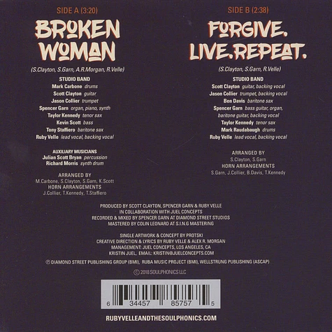 Ruby Velle & The Soulphonics - Broken Woman / Forgive Live Repeat