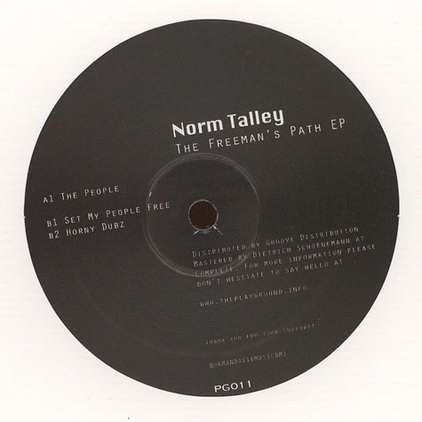 Norm Talley - The Freeman's Path EP