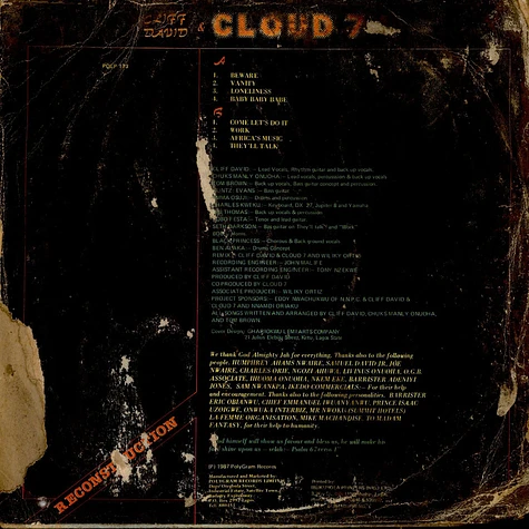 Cliff David And Cloud "7" - Reconstruction