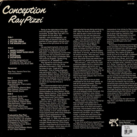 Ray Pizzi - Conception