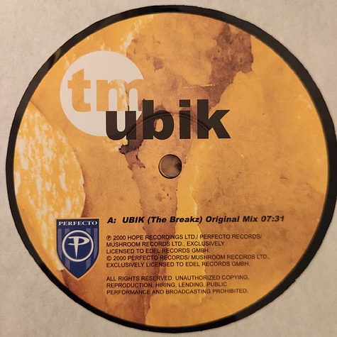 Timo Maas Featuring Martin Bettinghaus - Ubik