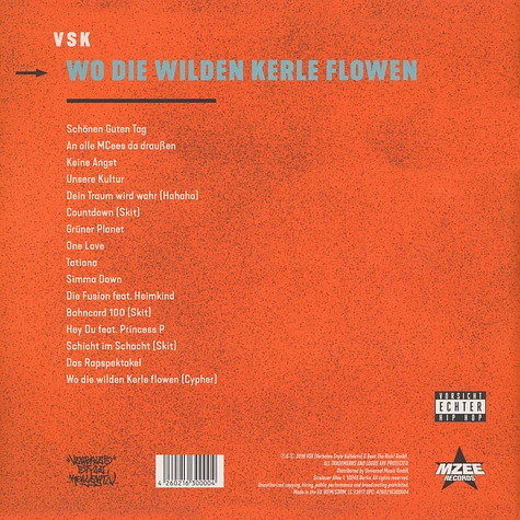 VSK (Verbales Style Kollektiv) - Wo Die Wilden Kerle Flowen Black Vinyl Edition