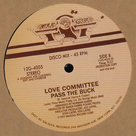 Love Committee - Pass The Buck