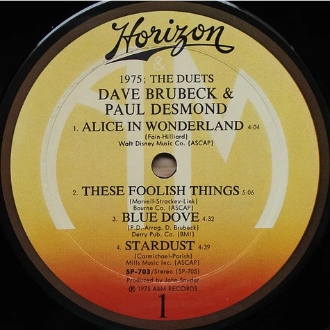 Dave Brubeck & Paul Desmond - 1975: The Duets