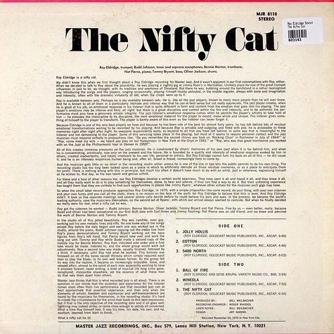 Roy Eldridge Sextet - The Nifty Cat