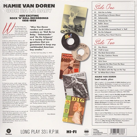 Mamie Van Doren - Ooh Ba La Baby - Her Exciting Rock 'N' Roll Recordings 1956-1959