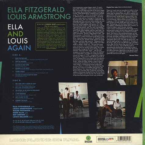 Ella Fitzgerald & Louis Armstrong - Ella & Louis Again Green Vinyl Edition