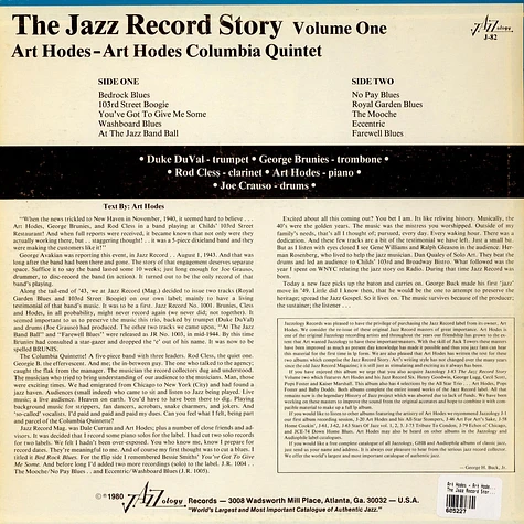 Art Hodes, Art Hodes Columbia Quintet - The Jazz Record Story - Volume One