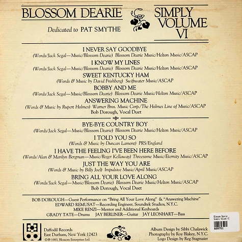 Blossom Dearie - Simply Volume VI