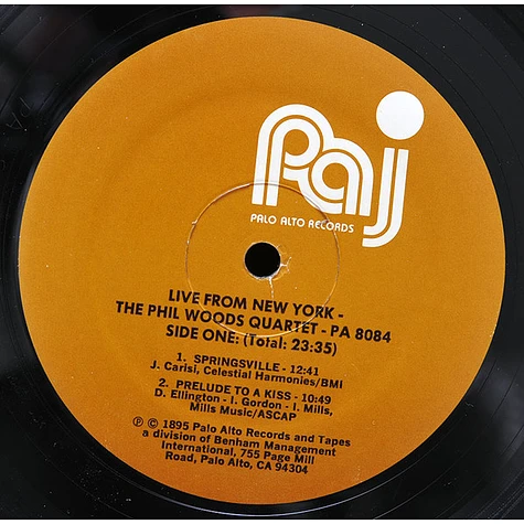 The Phil Woods Quartet - Live From New York