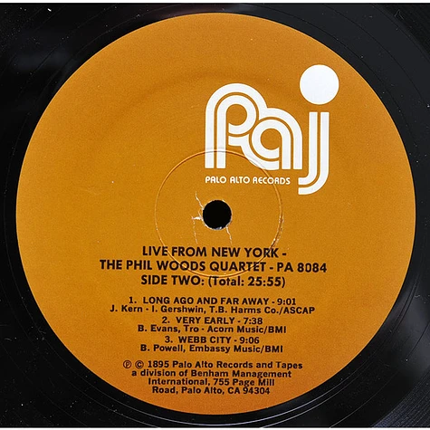 The Phil Woods Quartet - Live From New York