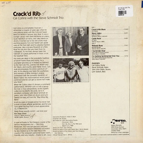 Cal Collins With The Steve Schmidt Trio - Crack'd Rib
