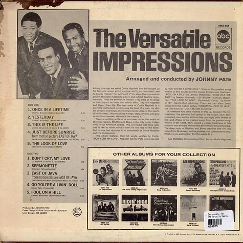 The Impressions - The Versatile Impressions