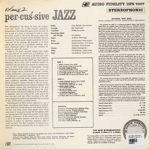 Sid Cooper And Orchestra - Percussive Jazz Vol. 2
