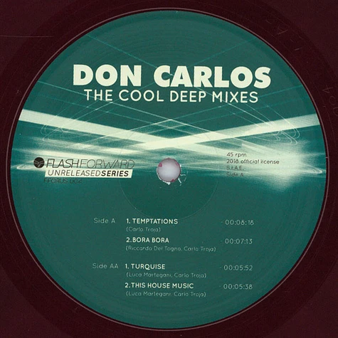 Don Carlos - The Cool Deep Mixes Volume 2 Colored Vinyl Edition