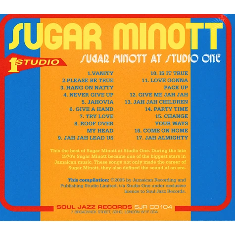 Sugar Minott - At Studio One