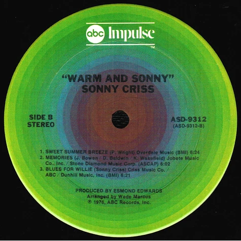 Sonny Criss - Warm & Sonny