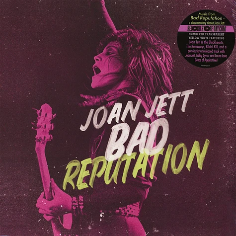 Joan Jett - OST Bad Reputation Transculent Yellow Vinyl Edition