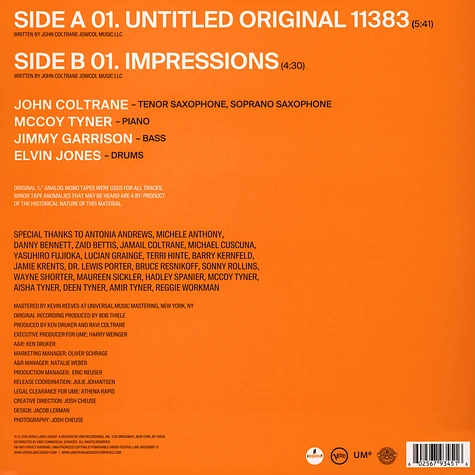 John Coltrane - Selects From Both Directions At Once