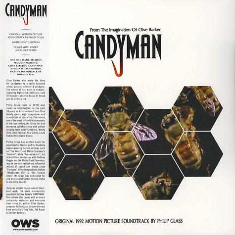 Phillip Glass - OST Candyman (Original 1992) Limited Black Vinyl Edition With Obi-Strip
