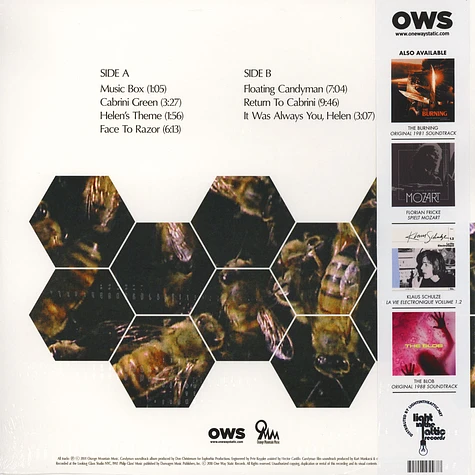 Phillip Glass - OST Candyman (Original 1992) Limited Black Vinyl Edition With Obi-Strip