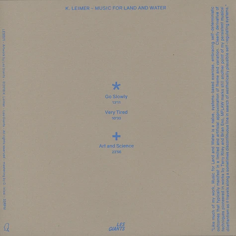 K.Leimer - Music For Land And Water