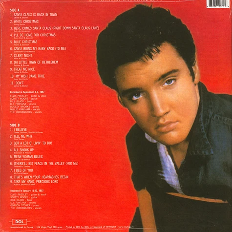 Elvis Presley - The Christmas Album Colored Vinyl Edition