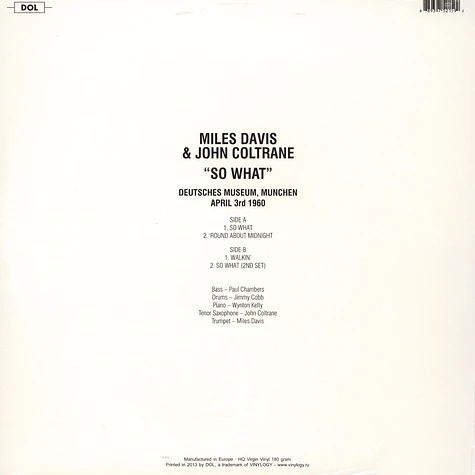 Miles Davis & John Coltrane - So What - Deutsches Museum Munchen, April 1960