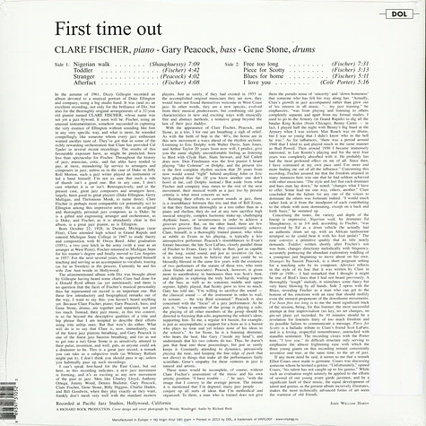 Clare Fisher - First Time Out Gatefold Sleeve Edition