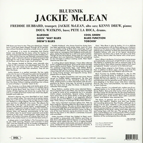 Jackie McLean - Bluesnik Gatefold Sleeve Edition