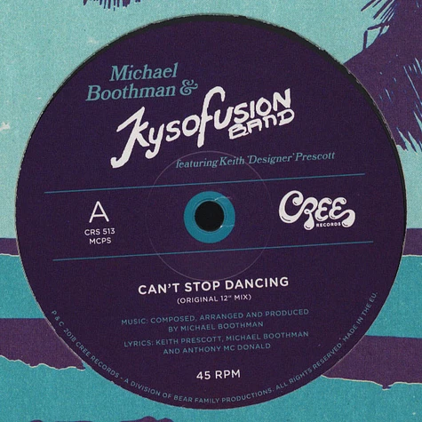 Michael Boothman & Kysofusion Band - Can't Stop Dancing Feat. Keith 'Designer' Prescott