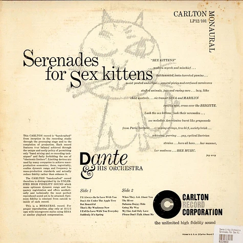 Dante & His Orchestra - Serenades For Sex Kittens