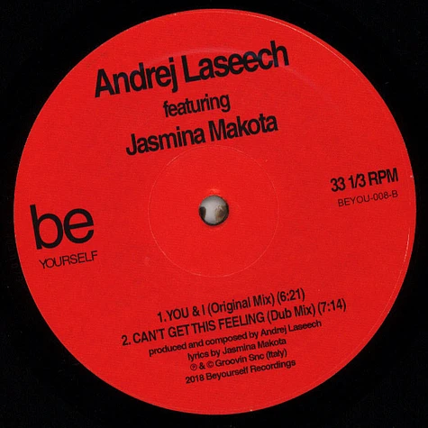 Andrej Laseech - Can't Get This Feeling EP feat. Jasmina Makota