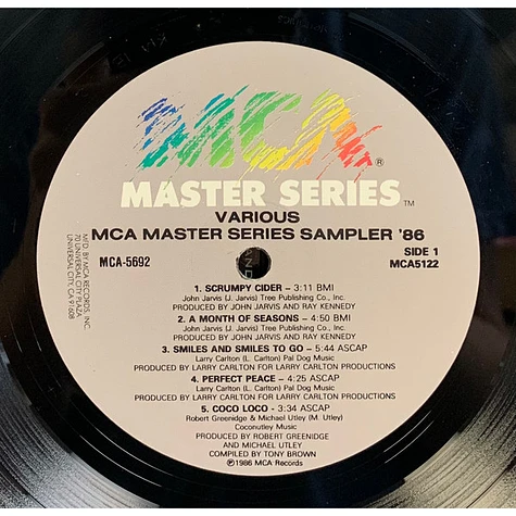 V.A. - MCA Master Series: Sampler '86