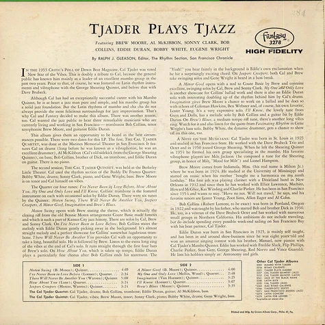 Cal Tjader Quintet & Cal Tjader Quartet - Tjader Plays Tjazz