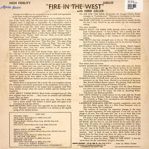 Herb Geller - Fire In The West