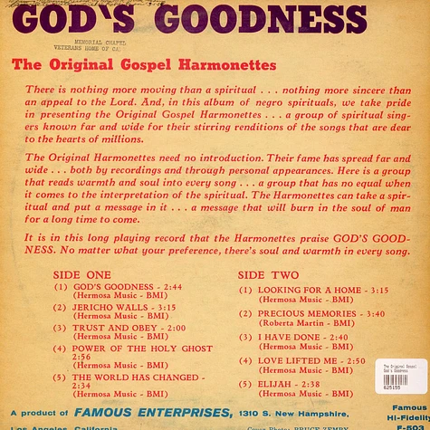 The Original Gospel Harmonettes - God's Goodness