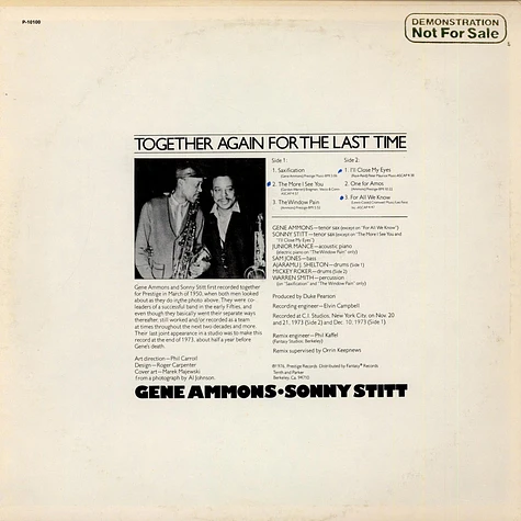 Gene Ammons / Sonny Stitt - Together Again For The Last Time