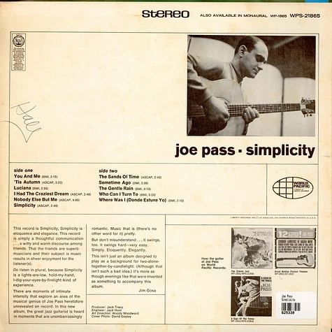 Joe Pass - Simplicity