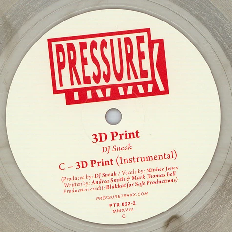 DJ Sneak - 3D Print R. Villalobos & Einzelkind Remix Clear Vinyl 10inch Edition