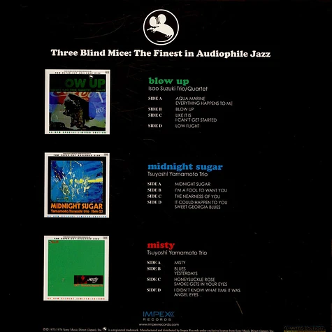 Isao Suzuki Trio / Isao Suzuki Quartet / Tsuyoshi Yamamoto Trio - The Three Blind Mice 45 Box