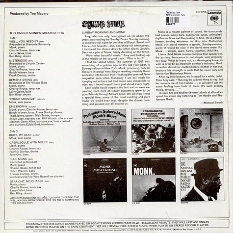 Thelonious Monk - Monk's Greatest Hits