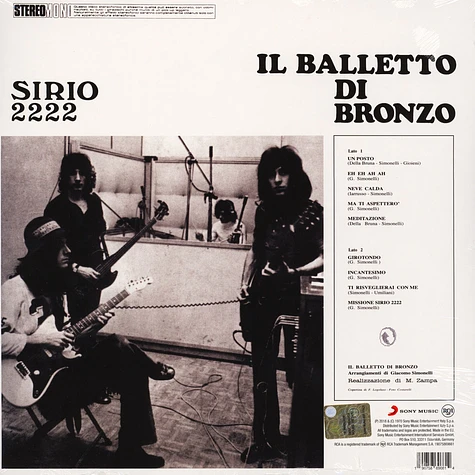 Balletto Di Bronzo - Sirio 2222 Clear Vinyl Edition