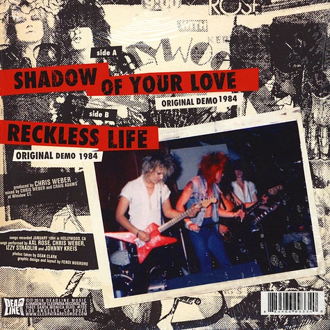 Hollywood Rose - Shadow Of Your Love / Reckless Life
