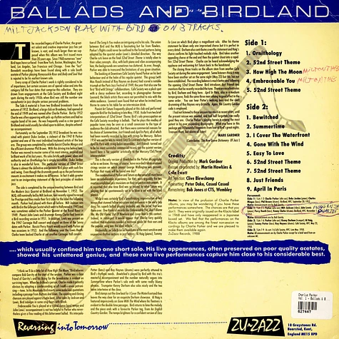 Charlie Parker - Vol. 1 - Ballads & Birdland