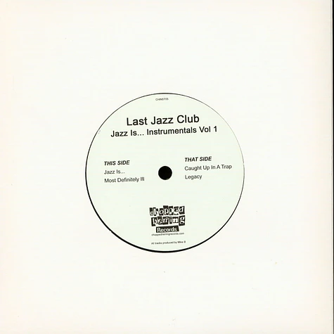Last Jazz Club (Veks & Mike B) - Jazz Is Instrumentals Volume 1 EP