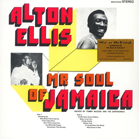 Alton Ellis - Mr Soul Of Jamaica Colored Vinyl Edition