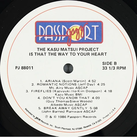 The Kazu Matsui Project Featuring Greg Walker, Phillip Ingram And Norman Dozier - Is That The Way To Your Heart