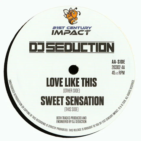 DJ Seduction - Love Like This / Sweet Sensation