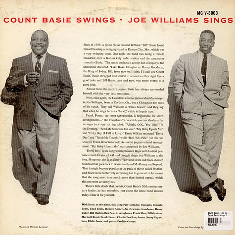 Count Basie / Joe Williams - Count Basie Swings Joe Williams Sings